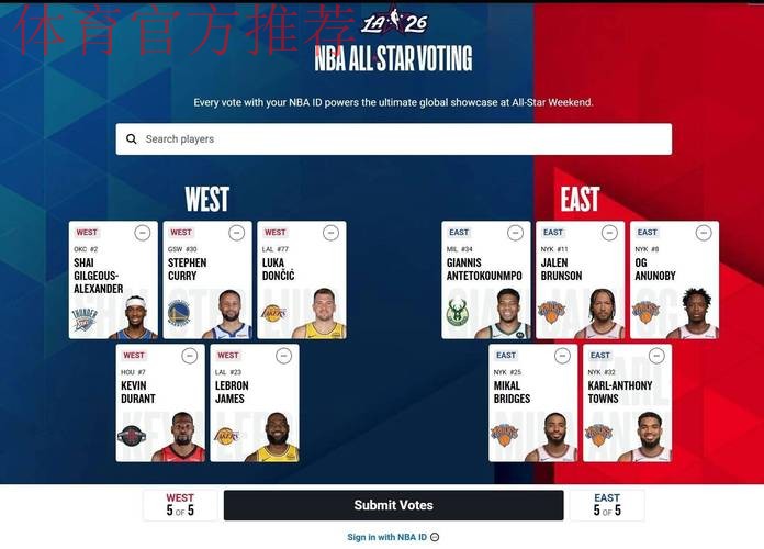 2026NBA全明星投票将于12月18日正式开启 2026NBA全明星投票将于12月18日正式开启